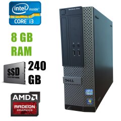 Dell 3010 SFF / Intel Core i3-3220 (2(4)ядра по 3.30GHz) / 8 GB DDR3 / new! 240 GB SSD / AMD Radeon HD 7470 1GB GDDR3 64bit