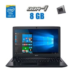 Игровой ноутбук Acer Aspire E5-575G / 15.6" (1920x1080) TN / Intel Core i3-6006U (2 (4) ядра по 2.0 GHz) / 8 GB DDR4 / 120 GB SSD / nVidia GeForce 940MX, 4 GB GDDR5, 64-bit / WebCam 