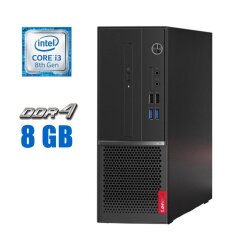 Комп'ютер Lenovo V530S SFF / Intel Core i3-8100 (4 ядра по 3.6 GHz) / 8 GB DDR4 / 240 GB SSD / Intel UHD Graphics 630 / DVD-ROM 