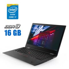 Ноутбук-трансформер Lenovo ThinkPad X1 Yoga (3rd Gen) / 14" (1920x1080) IPS Touch / Intel Core i7-8650U (4 (8) ядра по 1.9 - 4.2 GHz) / 16 GB DDR3 / 480 GB SSD / Intel UHD Graphics 620 / WebCam 