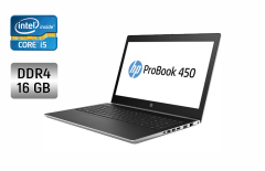 Ноутбук HP ProBook 450 G5 / 15.6" (1920x1080) IPS / Intel Core i5-8250U (4 (8) ядра по 1.6 - 3.4 GHz) / 16 GB DDR4 / 500 GB SSD / Intel UHD Graphics 620 / WebCam / Fingerprint / Windows 10