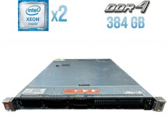 Сервер HP ProLiant DL360 Gen9 8SFF 1U Rack / 2x Intel Xeon E5-2667 v3 (8 (16) ядер по 3.2 - 3.6 GHz) / 384 GB DDR4 / no HDD / Matrox G200 / 2x 1400W
