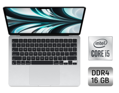 Ультрабук Apple MacBook Air 13 (2020) / 13.3" (2560x1600) IPS / Intel Core i5-1030NG7 (4 (8) ядра по 1.1 - 3.5 GHz) / 16 GB DDR4 / 256 GB SSD / Intel Iris Plus Graphics / WebCam / True Tone / Touch ID / Silver