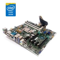 Комплект: Материнская плата HP Z240 SFF / Socket LGA1151 + Intel Xeon E3-1225 v5 (4 ядра по 3.3 - 3.7 GHz) (аналог i5-6500) + переходник для БП-МП
