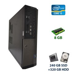 Dell OptiPlex 990 DT / Intel Core i5-2310 (4 ядра по 2.9 - 3.2 GHz) / 8 GB DDR3 / 240 GB SSD+320 GB HDD / XFX ONE HD 5450, 1 GB GDDR3, 64-bit