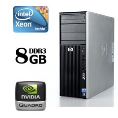 HP Z400 Workstation Tower / Intel® Xeon® W3520 (4 (8) ядра по 2.66 - 2.93 GHz) / 8 GB DDR3 ECC / 250 GB HDD / NVIDIA Quadro 4000 (2 GB GDDR5 (256-bit)