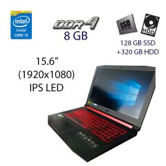 Игровой ноутбук ACER Nitro 5 AN515-31 / 15.6" (1920x1080) IPS LED / Intel Core i5-8250U (4 (8) ядра по 1.6 - 3.4 GHz) / 8 GB DDR4 / 128 GB SSD+320 GB HDD / nVidia GeForce MX 150, 2 GB GDDR5, 64-bit / WebCam / Мышка AD LIGHTWEIGHT Gaming Mouse