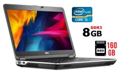 Ноутбук Б-клас Dell Latitude E6440 / 14" (1366x768) TN / Intel Core i5-4310M (2 (4) ядра по 2.7 - 3.4 GHz) / 8 GB DDR3 / 160 GB SSD / Intel HD Graphics 4600 / DVD-RW / HDMI / Windows 10 ліцензія