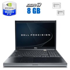 Ноутбук Dell Precision M6400 / 17" (1920x1200) TN / Intel Core 2 Duo T9900 (2 ядра по 3.06 GHz) / 8 GB DDR3 / 128 GB SSD + 320 GB HDD / nVidia GeForce FX 3700M, 1 GB GDDR3, 256-bit / DVD-RW