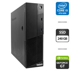 Комп'ютер Lenovo ThinkCentre M93p SFF / Intel Core i5-4570 (4 ядра по 3.2 - 3.6 GHz) / 8 GB DDR3 / 240 GB SSD / nVidia GeForce GT 730, 2 GB GDDR3, 128-bit / HDMI