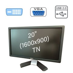 Монітор Dell P2012H / 20" (1600x900) TN / 1x DVI, 1x VGA, 1x USB-Hub