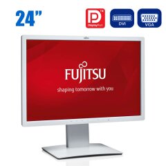 Монитор Fujitsu B24T-7 / 24" (1920x1080) TN / 1x DisplayPort, 1x DVI, 1x VGA, USB-Hub, 1x Audio / встроенные колонки 2x 1.5W / White