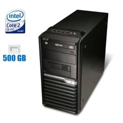 ПК Acer Veriton M480G / Intel Core 2 Quad Q6600 (4 ядра по 2.4 GHz) / 4 GB DDR3 / 500 GB HDD / Intel GMA Graphics X4500 / Card Reader