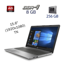 Ультрабук HP 255 G7 / 15.6" (1920x1080) TN / AMD A6-9225 (2 ядра по 2.6 - 3.1 GHz) / 8 GB DDR4 / 256 GB SSD / AMD Radeon R4 / WebCam 