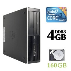 Компьютер HP Compaq 6200 SFF / Intel Core i3-2100 (2 (4) ядра по 3.1 GHz) / 4 GB DDR3 / 160 GB HDD / DVD-ROM / LPT / COM / Ключ Win7Pro  + Кабель живлення