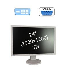 Монитор Б класс EIZO FlexScan S2402W / 24" (1920x1200) TN / 1x DVI, 1x VGA, 1x Audio Port Combo / встроенные колонки 2х 1W