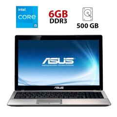 Ноутбук Asus K53SC / 15.3" (1366x768) TN / Intel Core i5-2540M (2 (4) ядра по 2.6 - 3.3 GHz) / 6 GB DDR3 / 500 GB HDD / nVidia GeForce GT 520MX, 1 GB DDR3, 64-bit / HDMI / WebCam