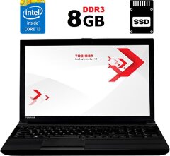 Ноутбук Toshiba Tecra A50-A / 15.6" (1366x768) TN / Intel Core i3-4000M (2 (4) ядра по 2.4 GHz) / 8 GB DDR3 / 120 GB SSD NEW / Intel HD Graphics 4600 / WebCam / HDMI