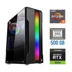 Новый игровой ПК Tower / AMD Ryzen 5 5500 (6 (12) ядер по 3.6 - 4.2 GHz) / 16 GB DDR4 / 500 GB SSD / nVidia GeForce RTX 3060, 12 GB GDDR6, 192-bit