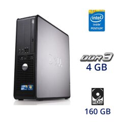 Системный блок Dell OptiPlex 760 SFF / Intel Pentium E6700 (2 ядра по 3.2 GHz) / 4 GB DDR3 / 160 GB HDD