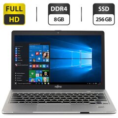 Ультрабук Fujitsu LifeBook S936 / 13.3" (1920x1080) IPS / Intel Core i5-6300U (2 (4) ядра по 2.4 - 3.0 GHz) / 8 GB DDR4 / 256 GB SSD / Intel HD Graphics 520 / WebCam / HDMI / Windows 10 Pro