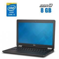 Нетбук Б-класс Dell Latitude E7250 / 12.5" (1366x768) TN / Intel Core i5-5300U (2 (4) ядра по 2.3 - 2.9 GHz) / 8 GB DDR3 / 120 GB SSD / Intel HD Graphics 5500 / WebCam
