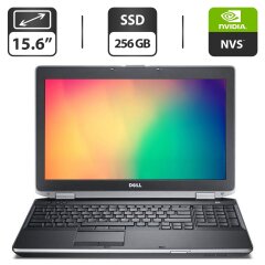 Ноутбук Б-класс Dell Latitude E6530 / 15.6" (1600x900) TN / Intel Core i5-3360M (2 (4) ядра по 2.8 - 3.5 GHz) / 8 GB DDR3 / 256 GB SSD / nVidia NVS 5200M, 1 GB GDDR5, 64-bit / DVD-ROM / VGA