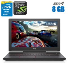 Ігровий ноутбук Dell Inspiron 15 7577 Gaming / 15.6" (1920x1080) IPS / Intel Core i7-7700HQ (4 (8) ядра по 2.8 - 3.8 GHz) / 8 GB DDR4 / 1000 GB HDD / nVidia GeForce GTX 1050 Ti, 4 GB GDDR5, 128-bit / WebCam 