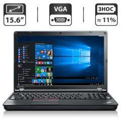 Ноутбук Lenovo ThinkPad Edge E520 / 15.6" (1366x768) TN / Intel Core i3-2350M (2 (4) ядра по 2.3 GHz) / 6 GB DDR3 / 320 GB HDD / Intel HD Graphics 3000 / WebCam / DVD-ROM / Windows 10 Pro