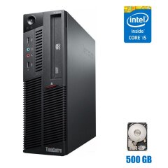 Системный блок Lenovo ThinkCentre M90 SFF / Intel Core i5-670 (2 (4) ядра по 3.46 - 3.73 GHz) / 4 GB DDR3 / 500 GB HDD / Intel HD Graphics / DP