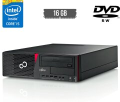 Компьютер Fujitsu Esprimo E720 E90+ SFF / Intel Core i5-4590 (4 ядра по 3.3 - 3.7 GHz) / 16 GB DDR3 / no HDD / Intel HD Graphics 4600 / 280W / DVD-RW / DisplayPort