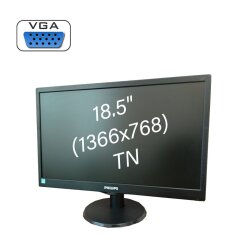 Монитор Philips 193v5L / 18.5" (1366х768) TN / 1x VGA