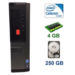 Dell 3010 DT / Intel Celeron G1610 (2 ядра по 2.6 GHz) / 4 GB DDR3 / 250 GB HDD / DVD-ROM
