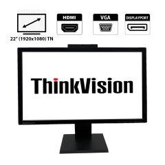 Монитор Lenovo ThinkVision T2224z / 22" (1920x1080) IPS LED / DP, HDMI, VGA