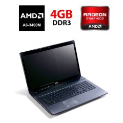 Ноутбук Б-класс Acer Aspire 5560 / 15" (1366x768) TN / AMD A6-3400M (4 ядра по 1.4 - 2.3 GHz) / 4 GB DDR3 / 1000 GB HDD / AMD Radeon HD 6520G / WebCam