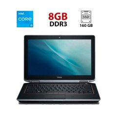 Ноутбук Б-клас Dell Latitude E6320 / 13.3" (1366x768) TN / Intel Core i5-2520M (2 (4) ядра по 2.5 - 3.2 GHz) / 8 GB DDR3 / 160 GB SSD / Intel HD Graphics 3000 / WebCam / АКБ не тримає