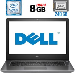 Ноутбук Б-класс Dell Vostro 5468 / 14" (1366x768) TN / Intel Core i3-7100U (2 (4) ядра по 2.4 GHz) / 8 GB DDR4 / 240 GB SSD / Intel HD Graphics 620 / WebCam / HDMI
