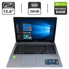Ноутбук Asus X550LN / 15.6" (1366x768) TN / Intel Core i7-4510U (2 (4) ядра по 2.0 - 3.1 GHz) / 12 GB DDR3 / 256 GB SSD / nVidia GeForce 840M, 2 GB GDDR3, 64-bit / WebCam / VGA