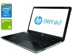 Игровой ноутбук Б-класс HP Envy dv7 / 17.3" (1600x900) TN / Intel Core i7-3630QM (4 (8) ядра по 2.4 - 3.4 GHz) / 16 GB DDR3 / 128 GB SSD + 1000 GB HDD / nVidia GeForce GT 630, 2 GB DDR3, 64-bit / WebCam