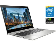 Игровой ноутбук HP ProBook 450 G6 / 15.6" (1920x1080) IPS / Intel Core i7-8565U (4 (8) ядра по 1.8 - 4.6 GHz) / 8 GB DDR4 / 256 GB SSD / nVidia GeForce MX130, 2 GB GDDR5, 64-bit / WebCam / Win 10 Pro