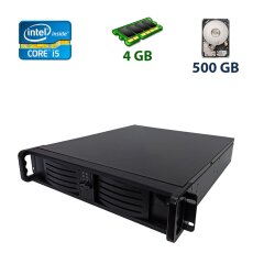 Сервер DFI 1U 19" / Intel Core i5-650 (2 (4) ядра по 3.2 - 3.46 GHz) / 4 GB DDR3 / 500 GB HDD / DVD-RW