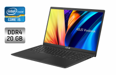 Ультрабук Asus Vivobook F1500EA / 15.6" (1920x1080) TN / Intel Core i5-1135G7 (4 (8) ядра по 2.4 - 4.2 GHz) / 20 GB DDR4 / 512 GB SSD / Intel Iris Xe Graphics / WebCam + Беспроводная мышка