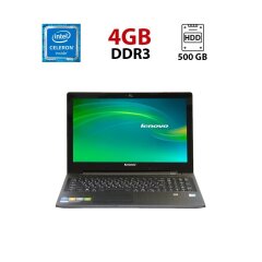 Ноутбук Lenovo G50-30 / 15.6" (1366x768) TN / Intel Celeron N2840 (2 ядра по 2.16 - 2.58 GHz) / 4 GB DDR3 / 500 GB HDD / Intel HD Graphics / WebCam