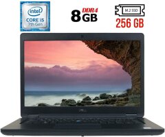 Ноутбук Б-класс Dell Latitude 5490 / 14" (1920x1080) IPS / Intel Core i5-7300U (2 (4) ядра по 2.6 - 3.5 GHz) / 8 GB DDR4 / 256 GB SSD M.2 / Intel HD Graphics 620 / WebCam / USB 3.1 / HDMI / Windows 10 лицензия