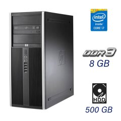 Компьютер HP Compaq 8100 Tower / Intel Core i7-860 (4 (8) ядра по 2.8 - 3.46 GHz) / 8 GB DDR3 / 500 GB HDD / AMD Radeon R9 M360, 4 GB GDDR5, 128-bit