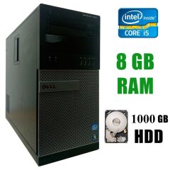 Dell 7010 MiniTower / Intel® Core™ i5-3470 (4 ядра по 3.20 - 3.60GHz) / 8GB DDR3 / 1000GB HDD / DWD-RW