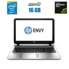 Игровой ноутбук HP ENVY 15t-K200 Gray / 15.6" (1920x1080) TN Touch / Intel Core i7-5500U (2 (4) ядра по 2.4 - 3.0 GHz) / 16 GB DDR3 / 500 GB HDD / nVidia GeForce GTX 850M, 4 GB DDR3, 128-bit / WebCam