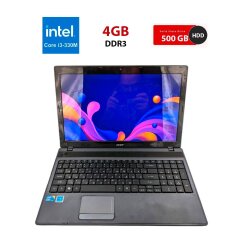 Ноутбук Б-клас Acer Aspire 5733Z/ 15.6" (1366x768) TN / Intel Core i3-330M (2 (4) ядра по 2.13 GHz) / 4 GB DDR3 / 500 GB HDD / Intel HD Graphics / WebCam