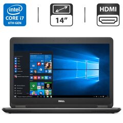Ноутбук Dell Latitude E7440 / 14" (1366x768) TN / Intel Core i7-6600U (2 (4) ядра по 2.6 - 3.4 GHz) / 4 GB DDR3 / 500 GB HDD / Intel HD Graphics 520 / HDMI