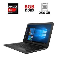 Ноутбук HP 255 G5 / 15.6" (1366x768) TN / AMD A6-7310 (4 ядра по 2.0 - 2.4 GHz) / 8 GB DDR3 / 256 GB SSD / Radeon R4 Graphics / WebCam